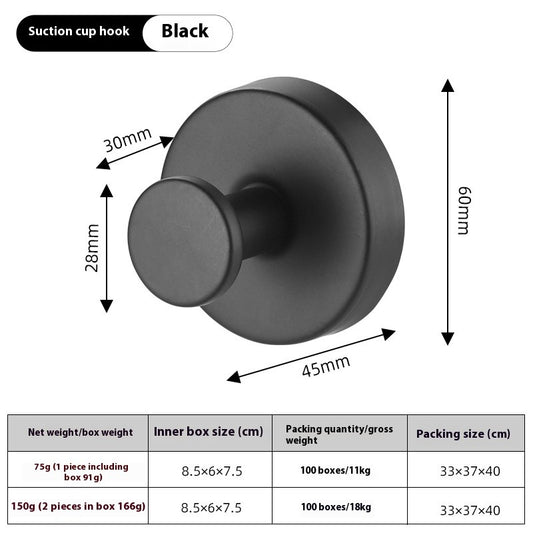 Punch-Free Stainless Steel Sucker Hook