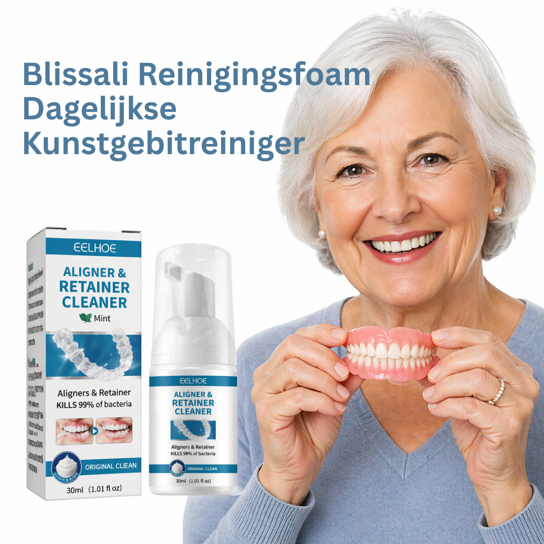 Blissali Reinigingsfoam — Dagelijkse Kunstgebitreiniger