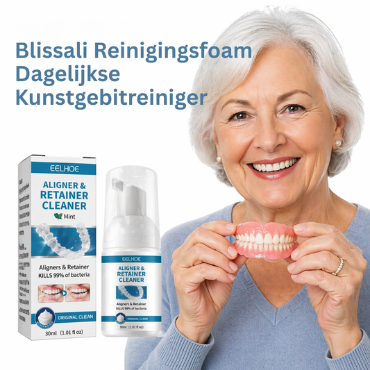 Blissali Reinigingsfoam — Dagelijkse Kunstgebitreiniger