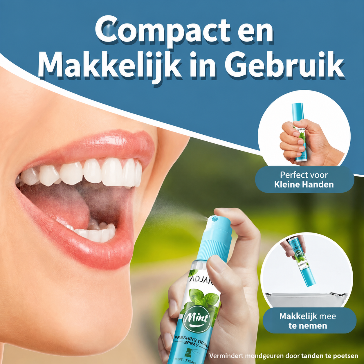 Blissali 24 Uur Frisse Adem - Mondspray voor Kunstgebitdragers