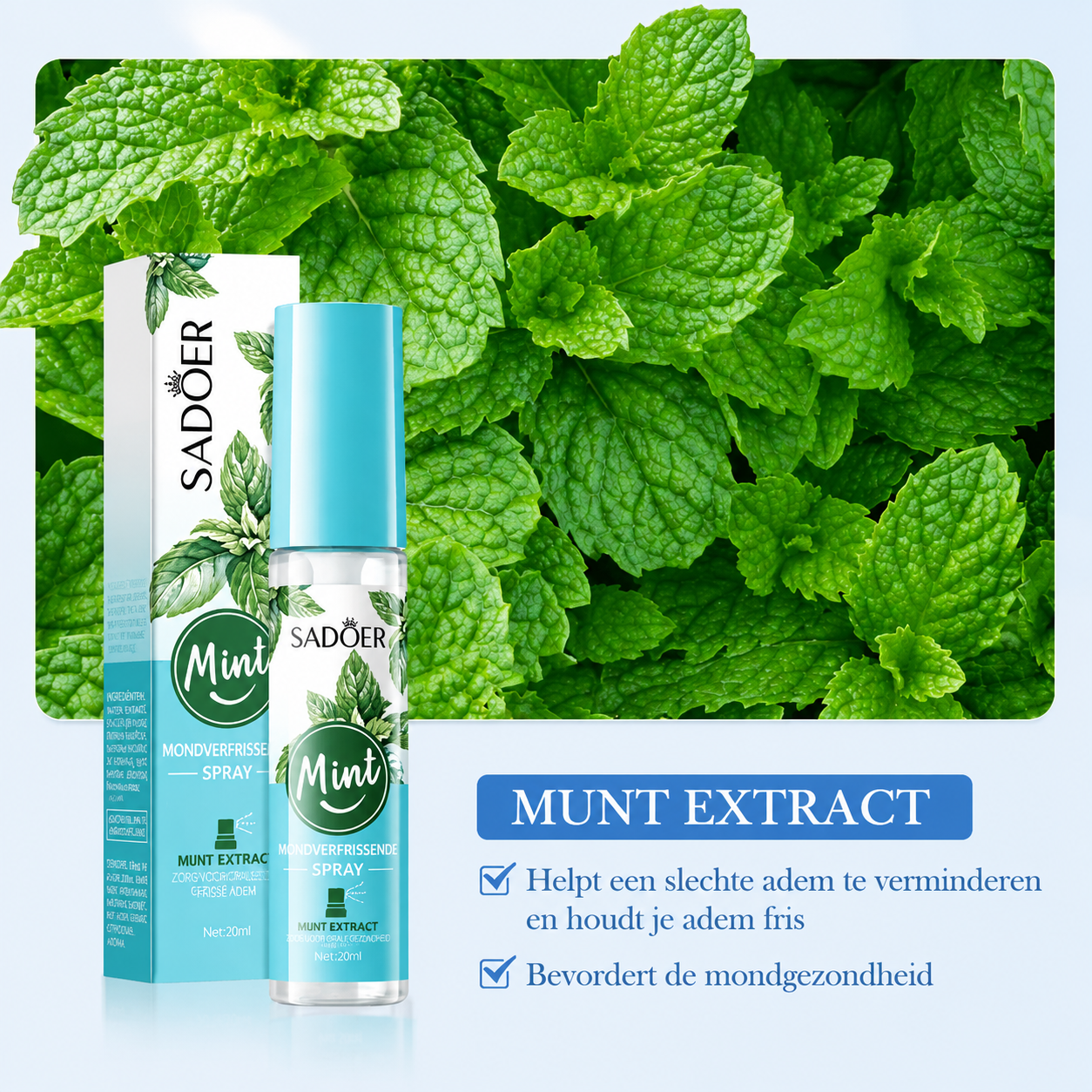 Blissali 24 Uur Frisse Adem - Mondspray voor Kunstgebitdragers